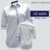 Tailored ladies' corporate shirt with 1/2 sleeves in a crisp professional finish.